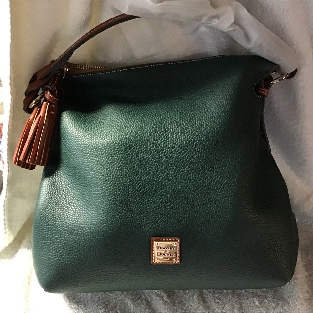 New W/tags Pebble grain twist strap hobo, colors Forest, Wine